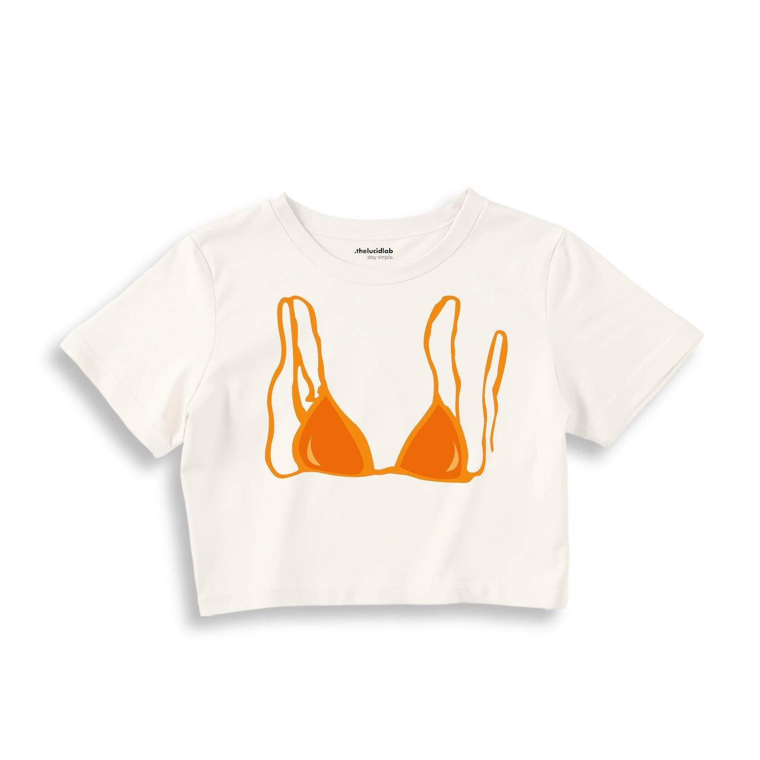 Orange Bikini Crop Tişört
