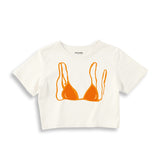 Orange Bikini Crop Tişört