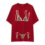 Leopard Bikini Oversize Tişört
