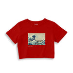 Kanagawa Oki Nami Ura Crop Tişört