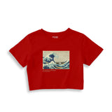 Kanagawa Oki Nami Ura Crop Tişört