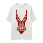 Bordeaux Contour Oversize Tişört