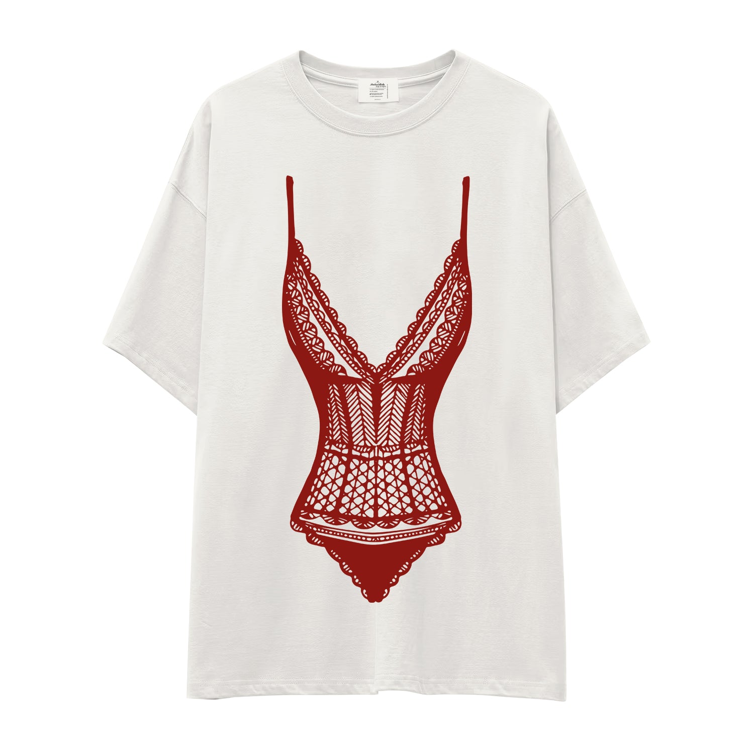 Bordeaux Contour Oversize Tişört
