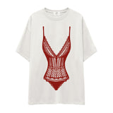 Bordeaux Contour Oversize Tişört