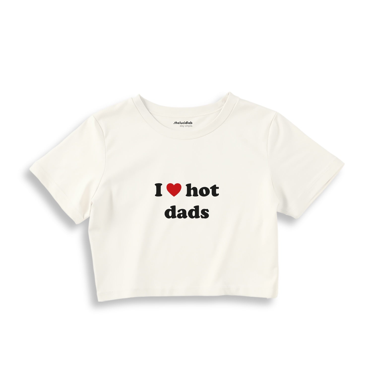 I Love Hot Dads Crop Tişört