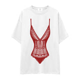 Bordeaux Contour Oversize Tişört