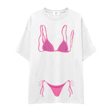 Pink Bikini Oversize Tişört