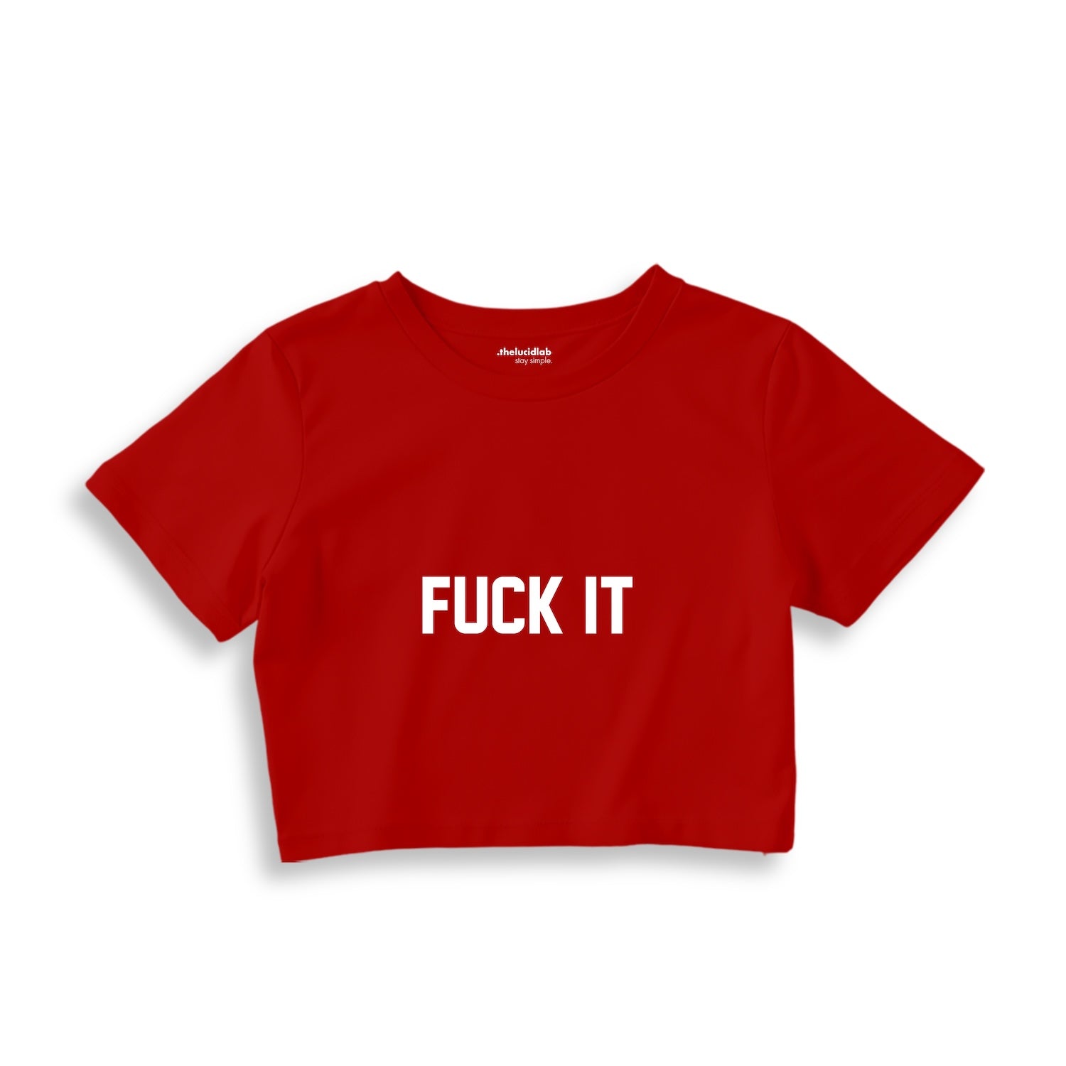 FUCK IT Crop Tişört