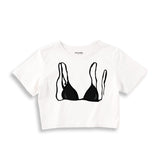 Black Bikini Crop Tişört
