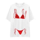 Red Bikini Oversize Tişört