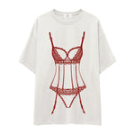 Bordeaux Silhouette Oversize Tişört