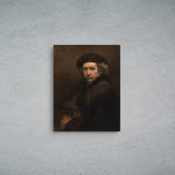 Self-Portrait with Beret and Turned-Up Collar Kanvas Tablo