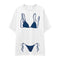 Navy Blue Bikini Oversize Tişört