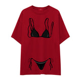 Black Bikini Oversize Tişört