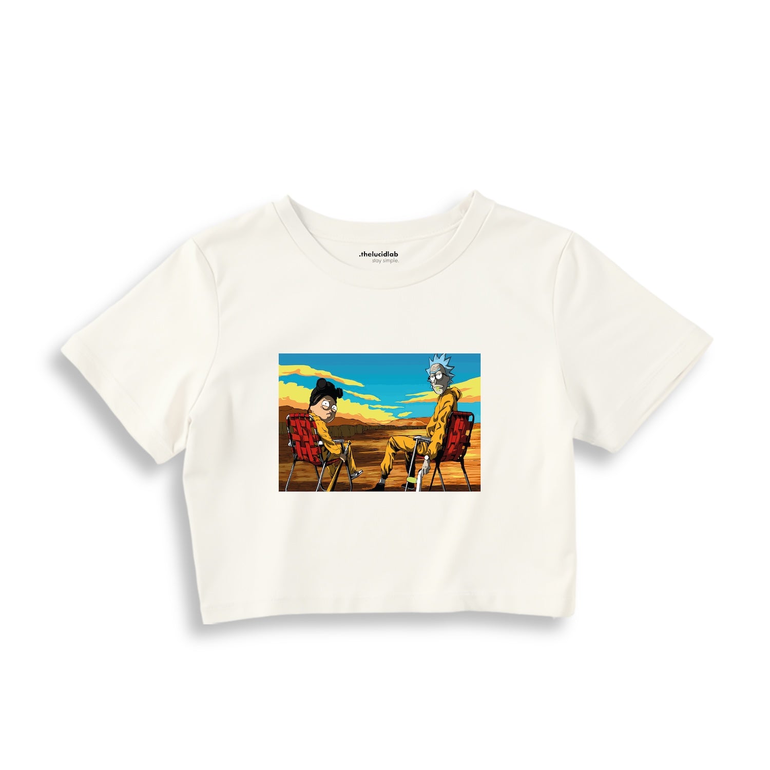 Breaking Bad / Rick and Morty Crop Tişört