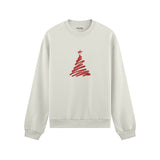 Minimal Christmas Tree Oversize Sweatshirt