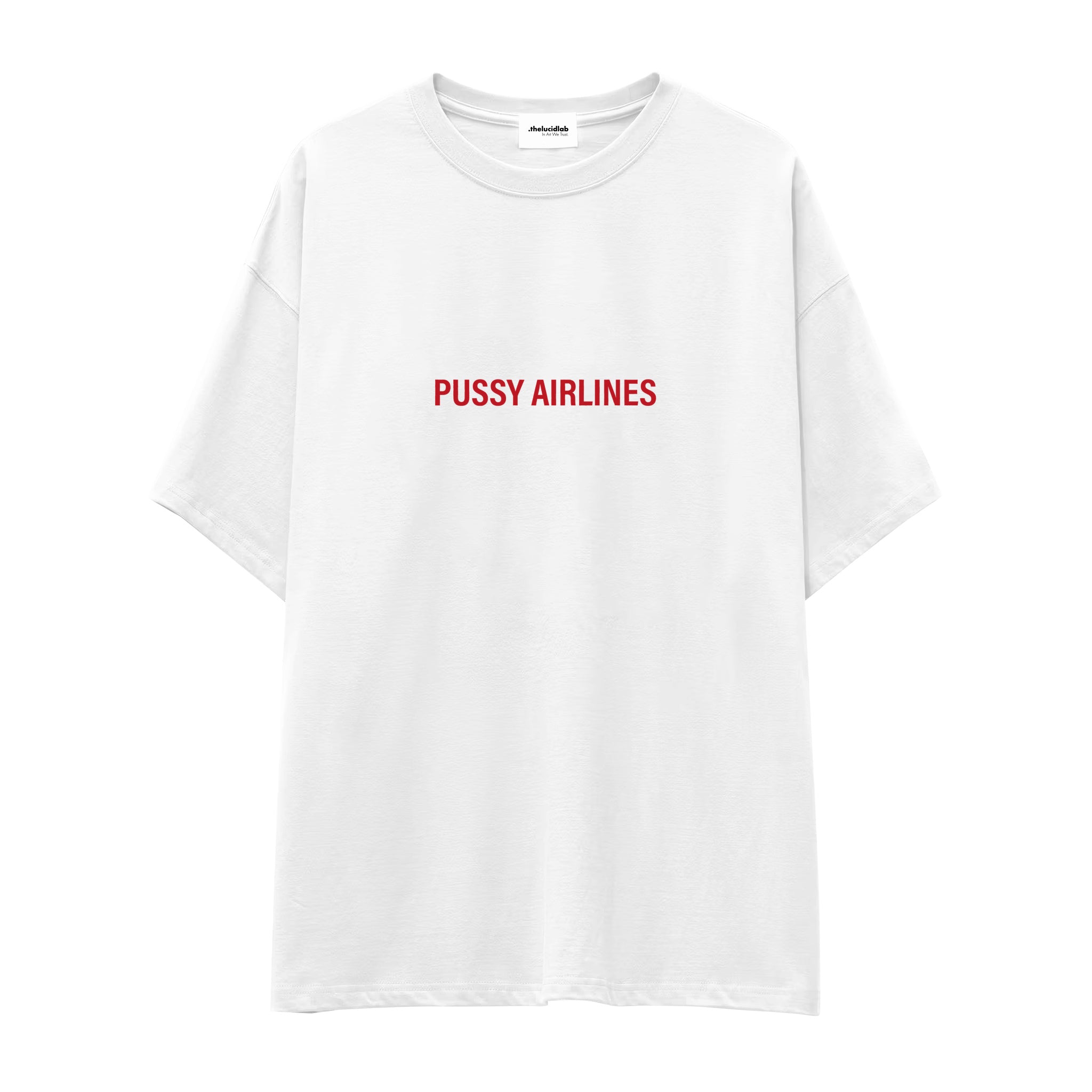 Pussy Airlines Oversize Tişört