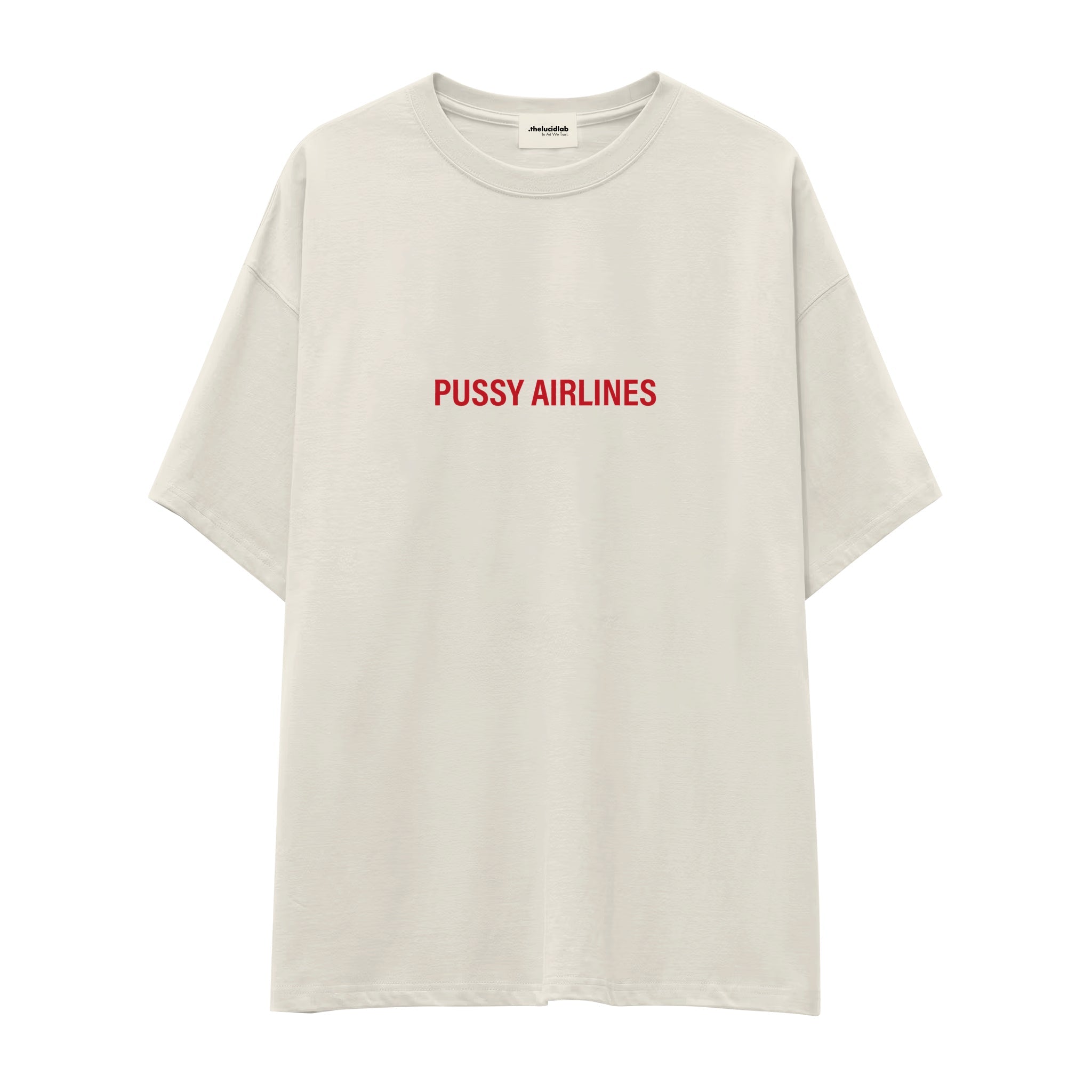 Pussy Airlines Oversize Tişört