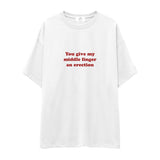 Give My Middle Finger Oversize Tişört
