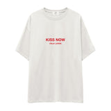 Kiss Now Talk Later Oversize Tişört