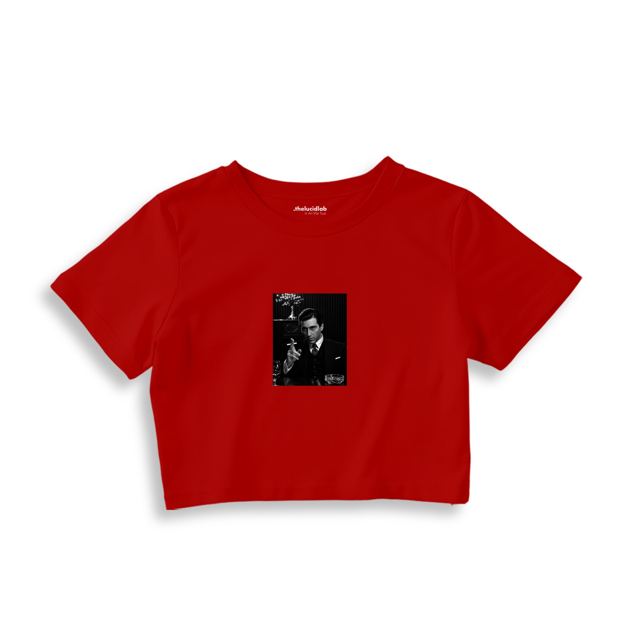 Michael Corleone Crop Tişört — Kırmızı