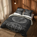 Millennium Falcon Ivory & Death Star Chalkboard Çift Taraflı Nevresim Takımı
