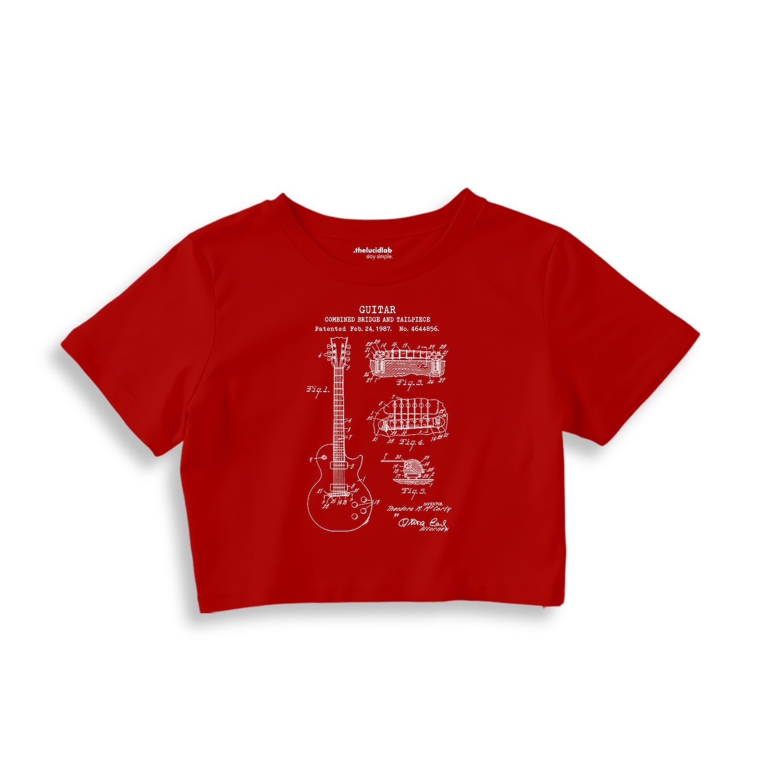 Gibson Les Paul Gitar Crop Tişört