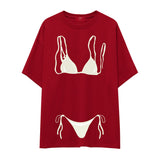 White Bikini Oversize Tişört
