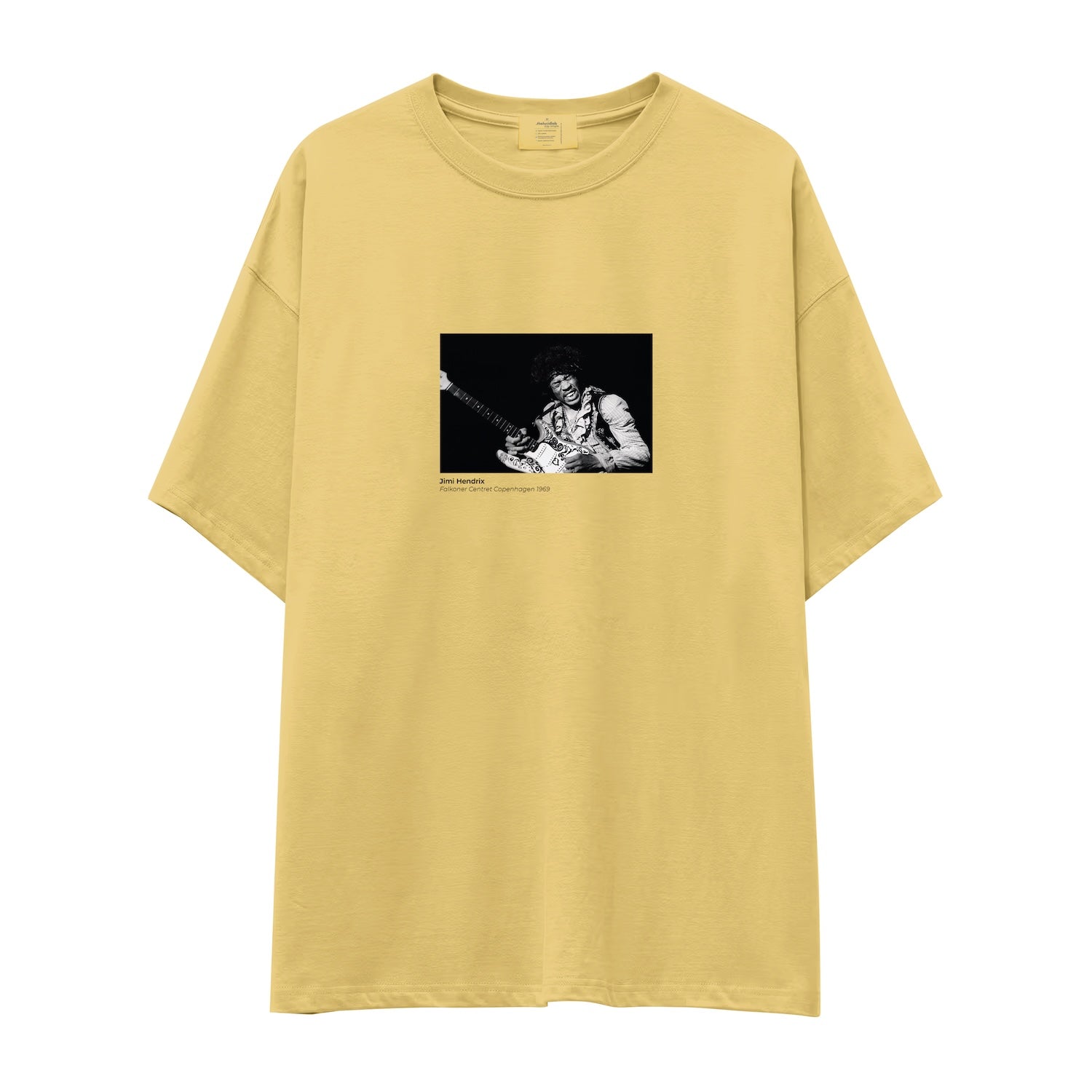 Jimi Hendrix Falkoner Centret Copenhagen 1969 Oversize Tişört