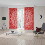 Red Bohemian Mandala Fon Perde