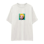 Andy Warhol / Marilyn Monroe Blue Oversize Tişört