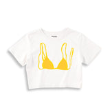 Yellow Bikini Crop T-shirt