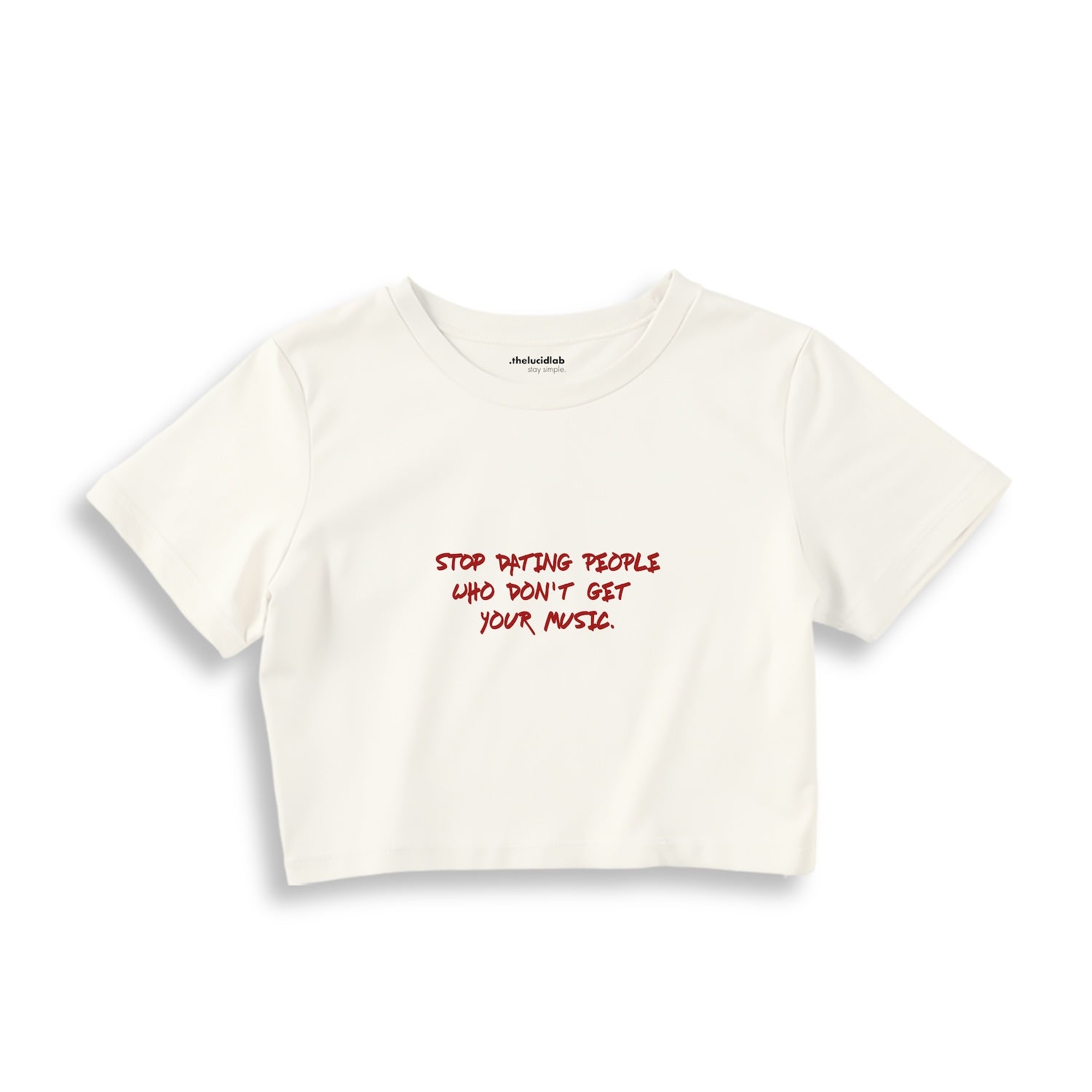 Stop Dating Crop Tişört