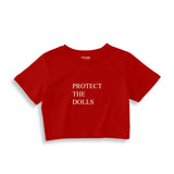 Protect The Dolls Crop Tişört
