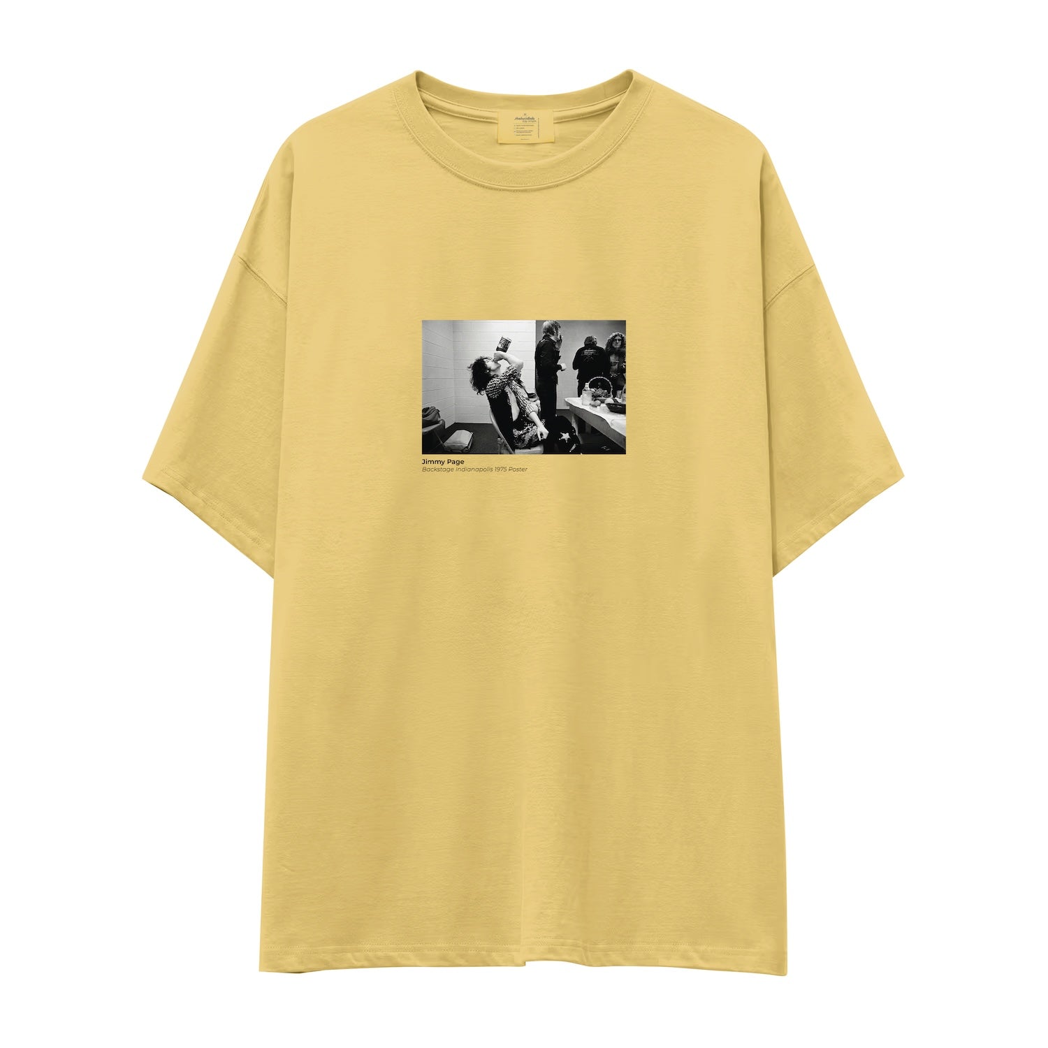 Jimmy Page Backstage Indianapolis 1975 Oversize Tişört