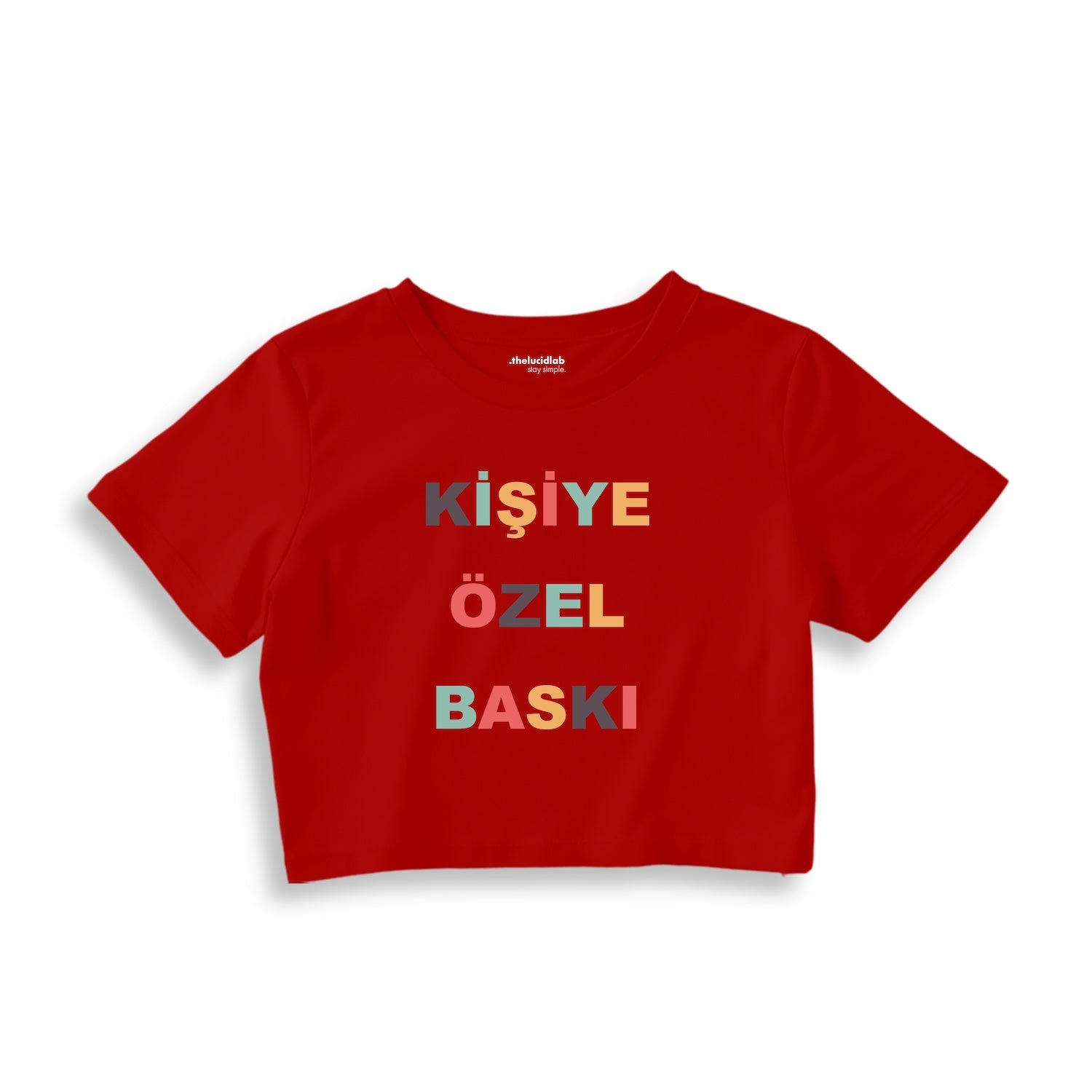 Kişiye Özel Baskılı Crop Tişört