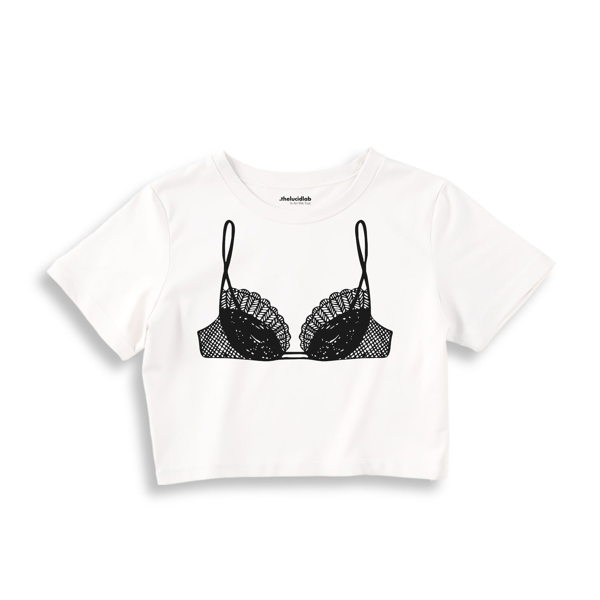 Noir Seduce Crop Tişört — Beyaz