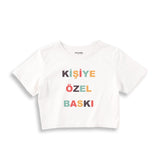 Kişiye Özel Baskılı Crop Tişört