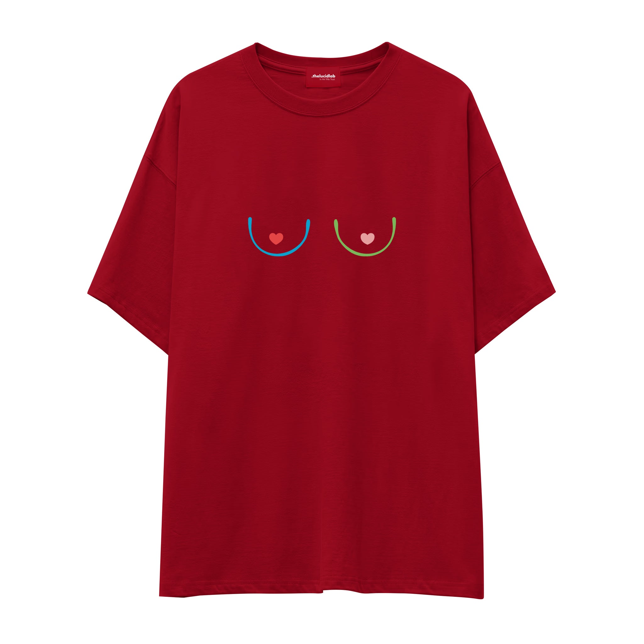 Boobs & Hearts Oversize Tişört