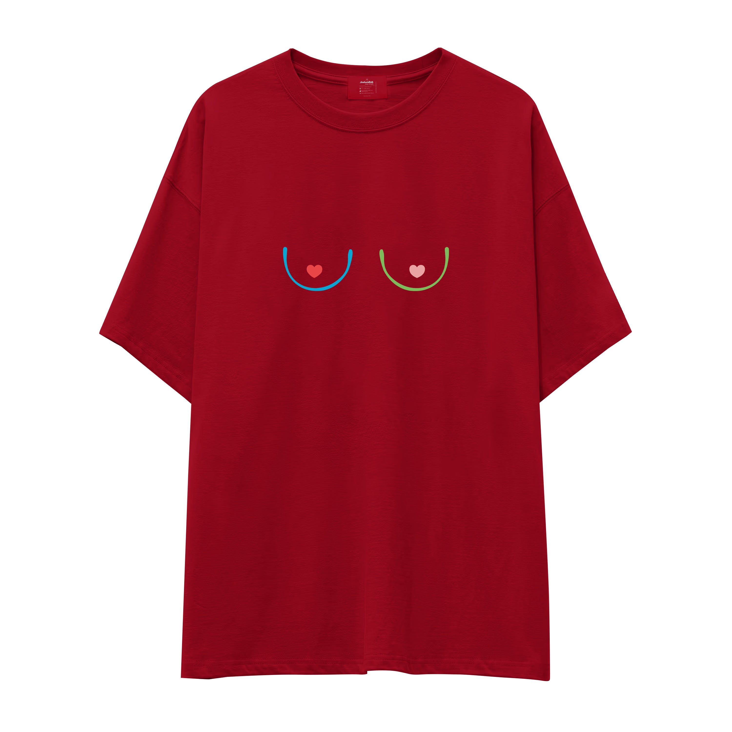 Boobs & Hearts Oversize Tişört