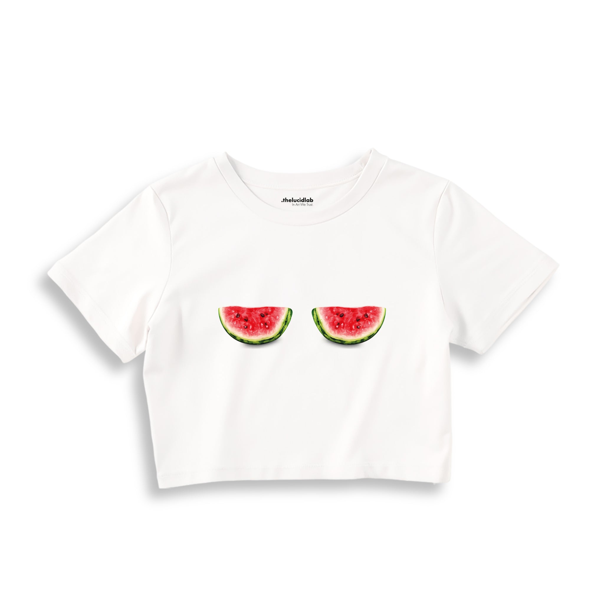 Summer Twins Crop Tişört — Beyaz