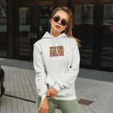 Color Study, Squares With Concentric Circles Oversize Hoodie
