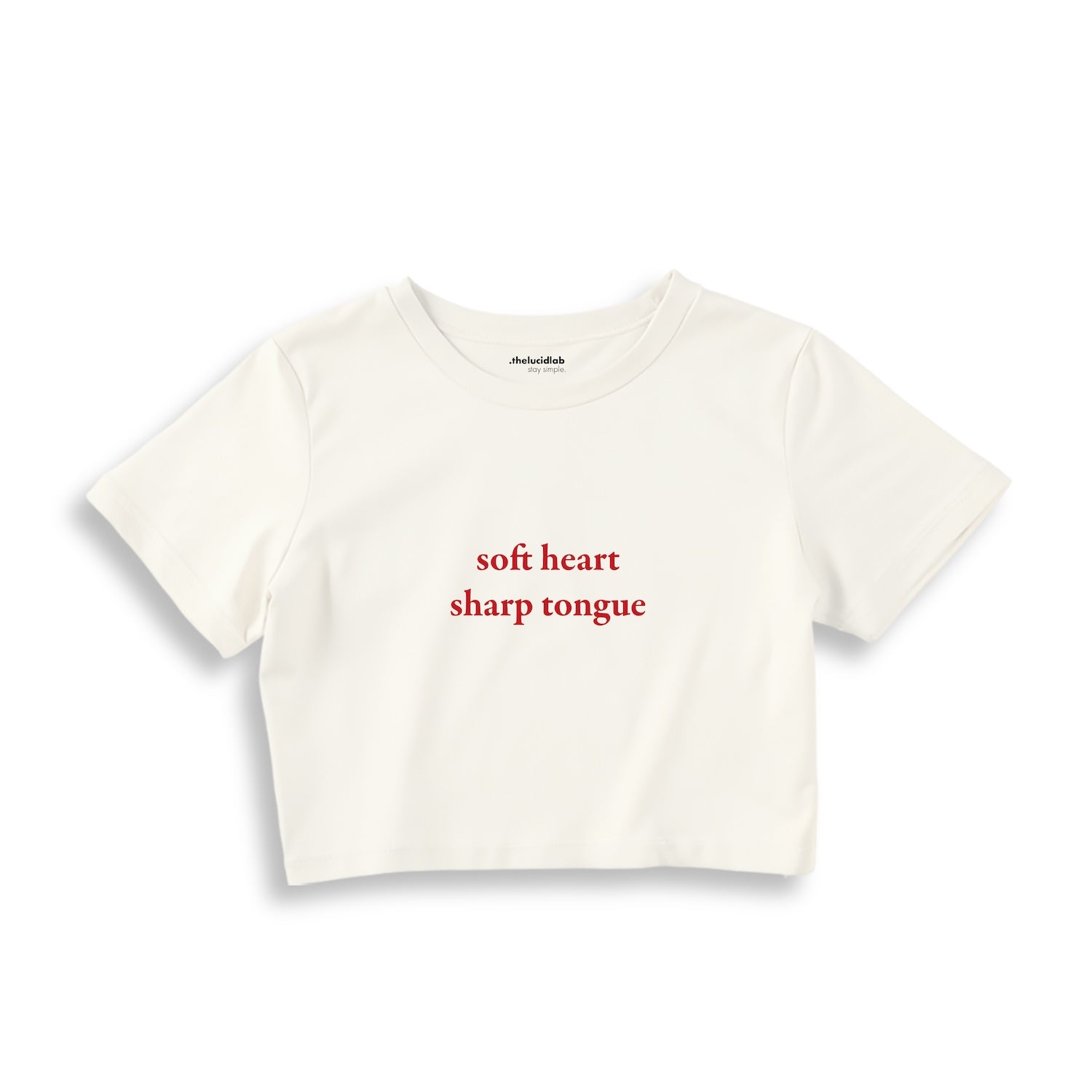 Soft Heart Sharp Tongue Crop Tişört
