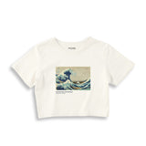 Kanagawa Oki Nami Ura Crop Tişört