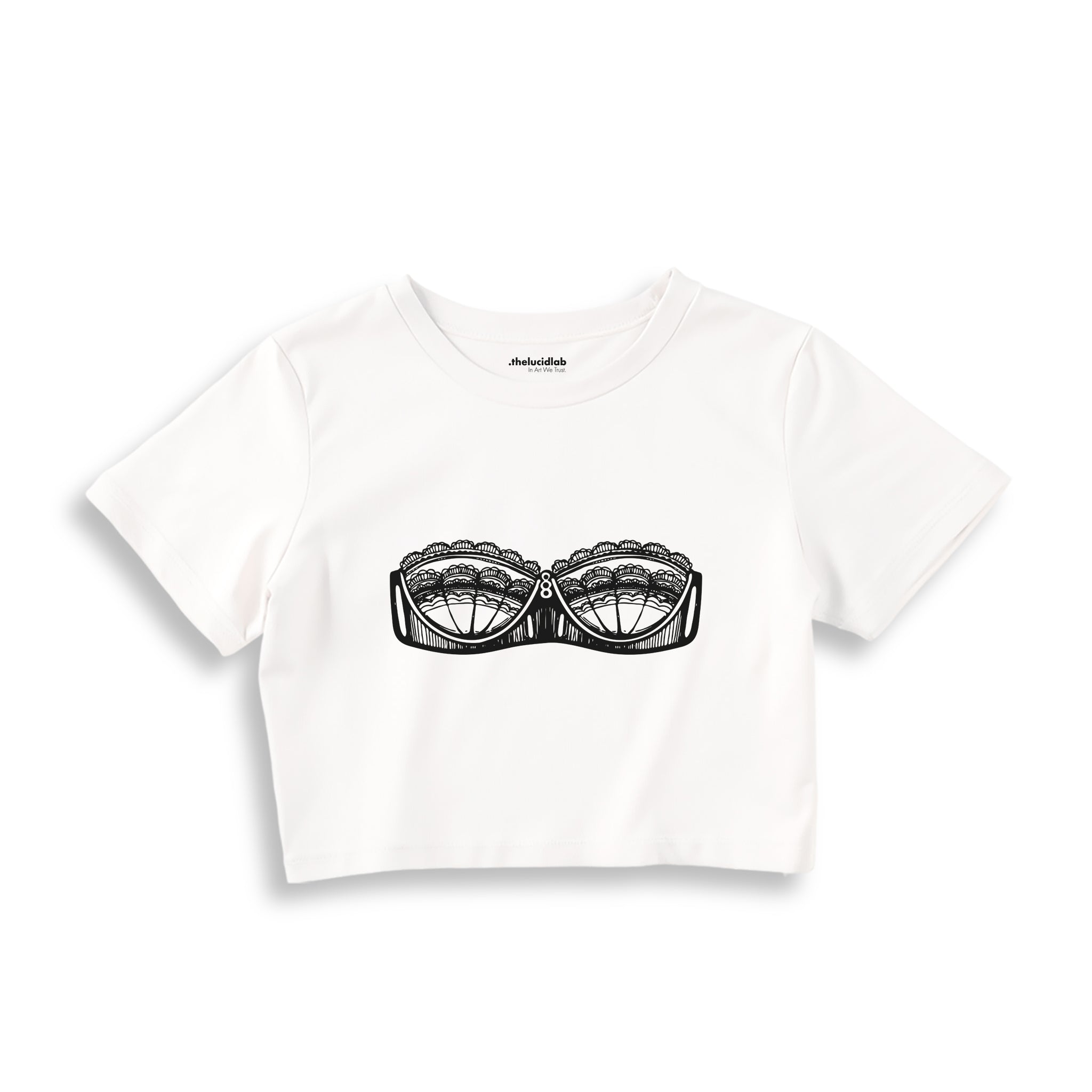 Unshell Me Crop Tişört — Beyaz