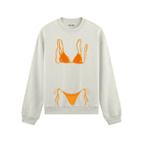 Orange Bikini Oversize Sweatshirt