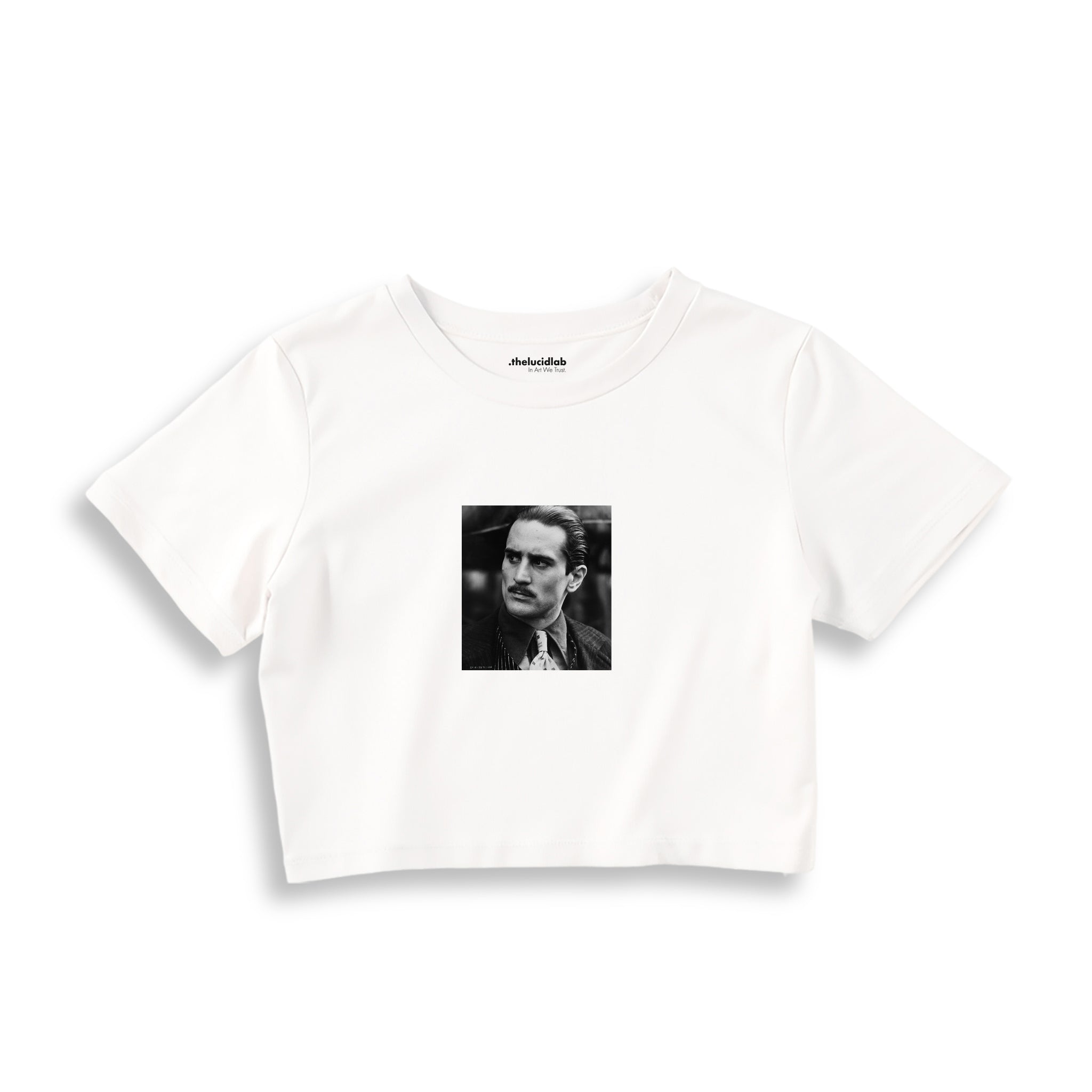 Vito Corleone Crop Tişört — Beyaz