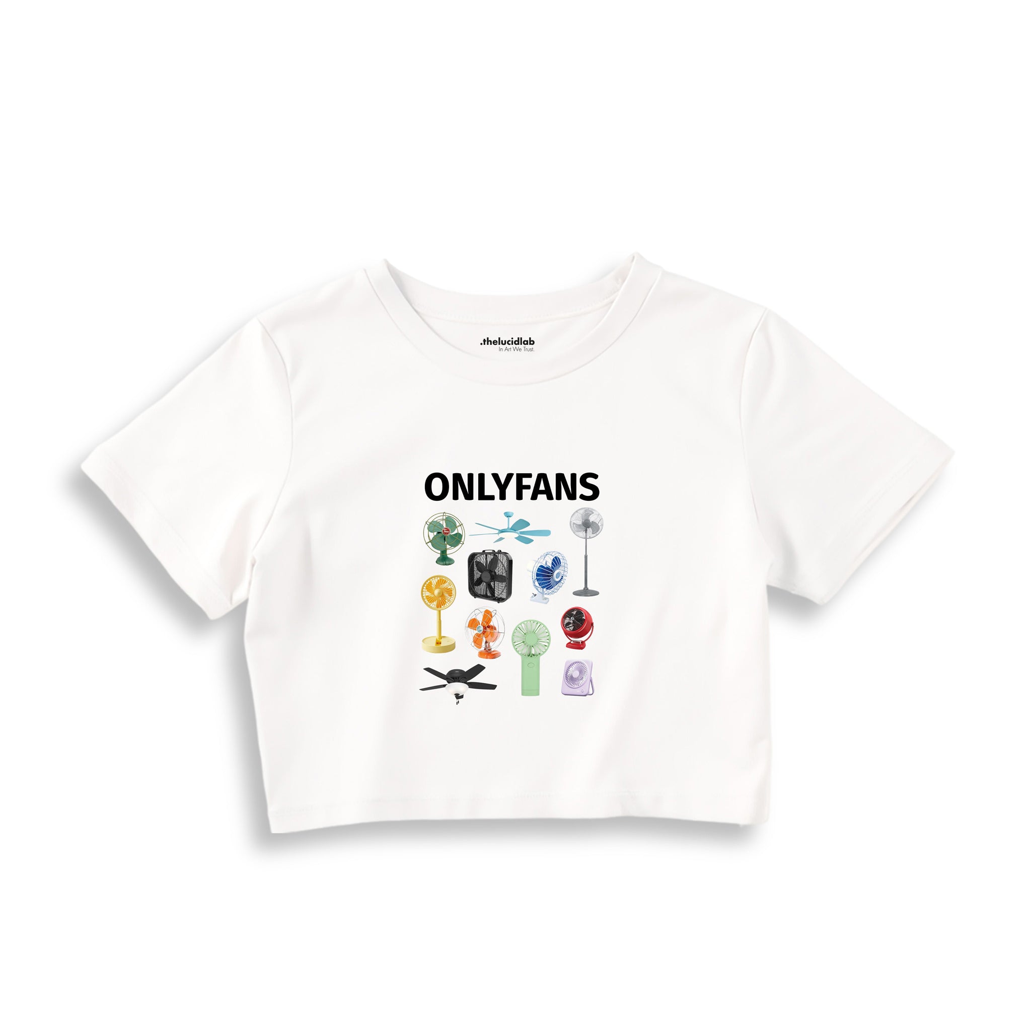 Onlyfans Crop Tişört — Beyaz