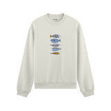 Marine Pattern Study Oversize Sweatshirt