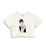 Audrey Hepburn Crop Tişört